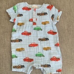 Angel Dear Muslin Shortall Truck Romper